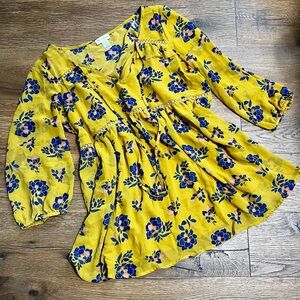 Motherhood Floral Peasant Top